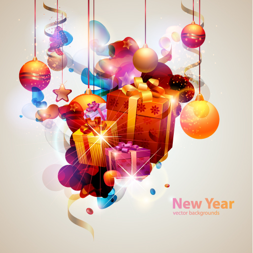 free vector New year theme vector cool glare